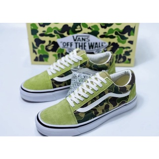 รองเท้าผ้าใบ Vans Oldskool X Bape พร้อมกล่อง สินค้ามีพร้อมส่งในไทย