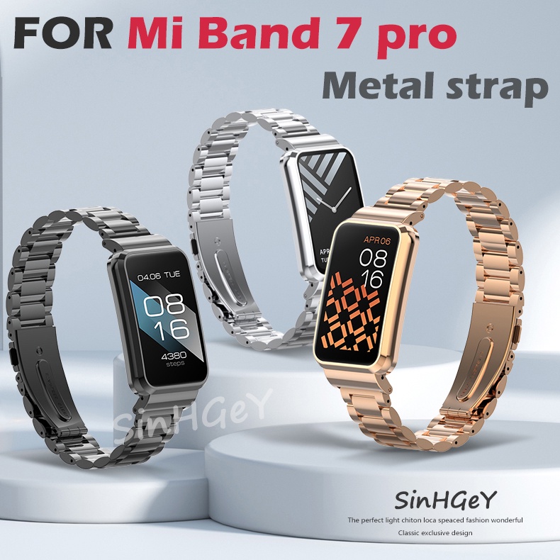 Xiaomi Mi Band 7 Pro สายรัดข้อมือ โลหะ สเตนเลส สร้อยข้อมือ 7Pro เปลี่ยนได้ สายรัดข้อมือ