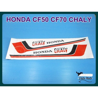 HONDA CF50 CF70 CHALY STICKER "BLACK" &amp; "ORANGE" SET PAIR // สติ๊กเกอร์ชาลี สีดำ-ส้ม งานสวย คมชัด