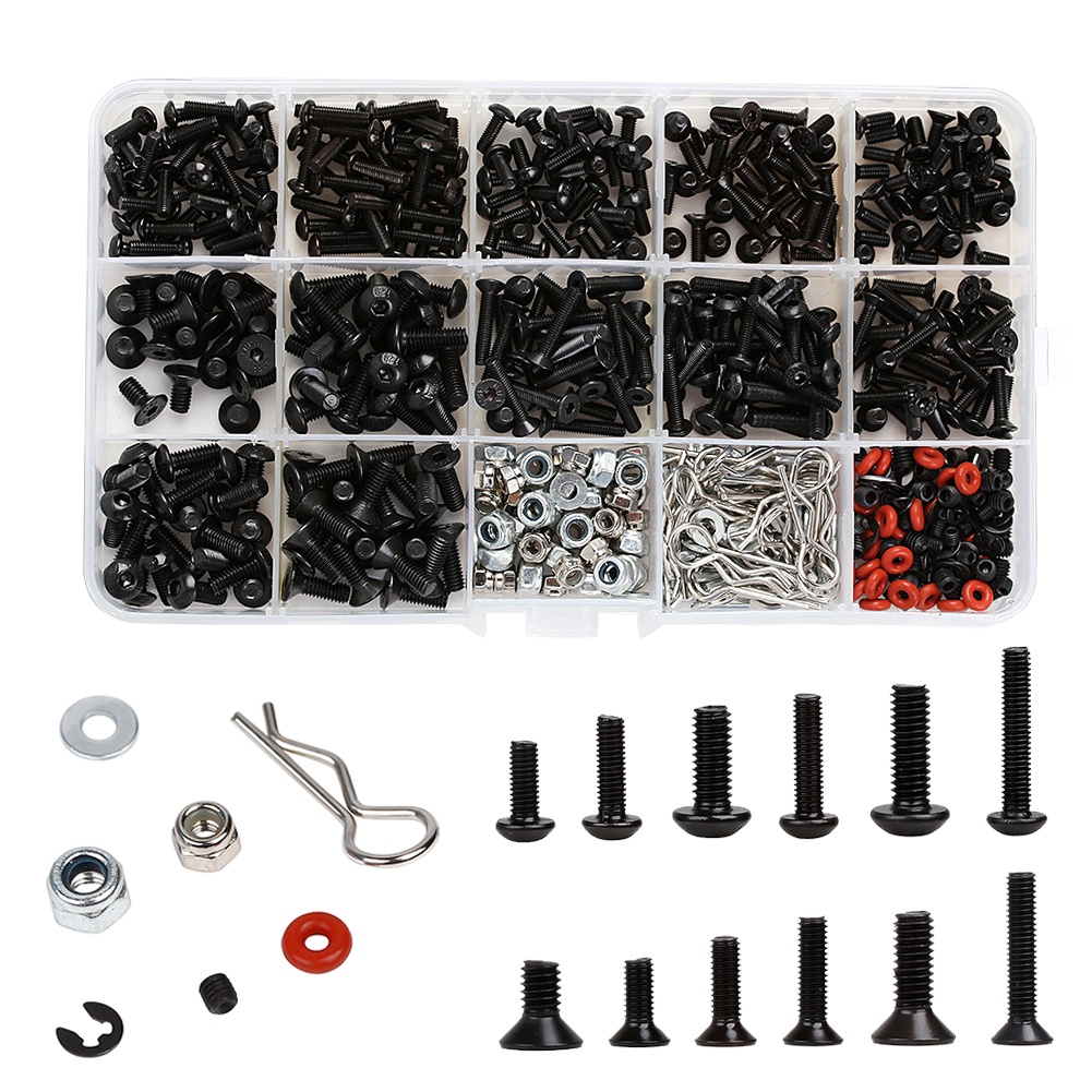 Scx10 1/10 HSP Traxxas TRX-4 TRX-6 Tamiya CFX MST HPI Kyosho D90 Scx10 D110 AXIAL D110 สกรูกล่องชุดอุปกรณ์เสริม