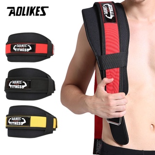 AOLIKES Fitness Weight Lifting Belt Adjustable Double Pressure Squat Belt Gym Weightlifting Waist Protect Lumbar Power