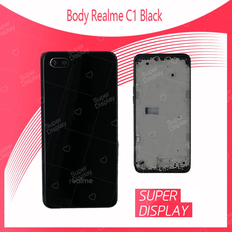 Realme C1 อะไหล่บอดี้ เคสกลางพร้อมฝาหลัง Body For Realme C1อะไหล่มือถือ คุณภาพดี Super Display