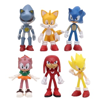 ตุ๊กตาฟิกเกอร์ Sonic The Hedgehog Anime Sonic 6 ชิ้น ต่อชุด