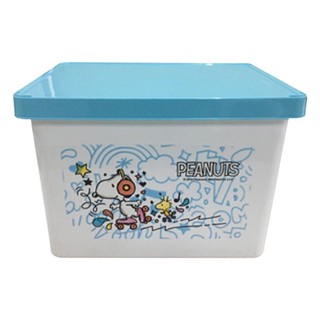 กล่องเก็บของ 20 ลิตร P BOX มั๊มซ์ สีฟ้า กล่องเก็บของขนาด 20 ลิตร ลายการ์ตูน Snoopy ลิขสิทธิ์แท้ น่ารักน่าใช้งาน ผลิตจากพ