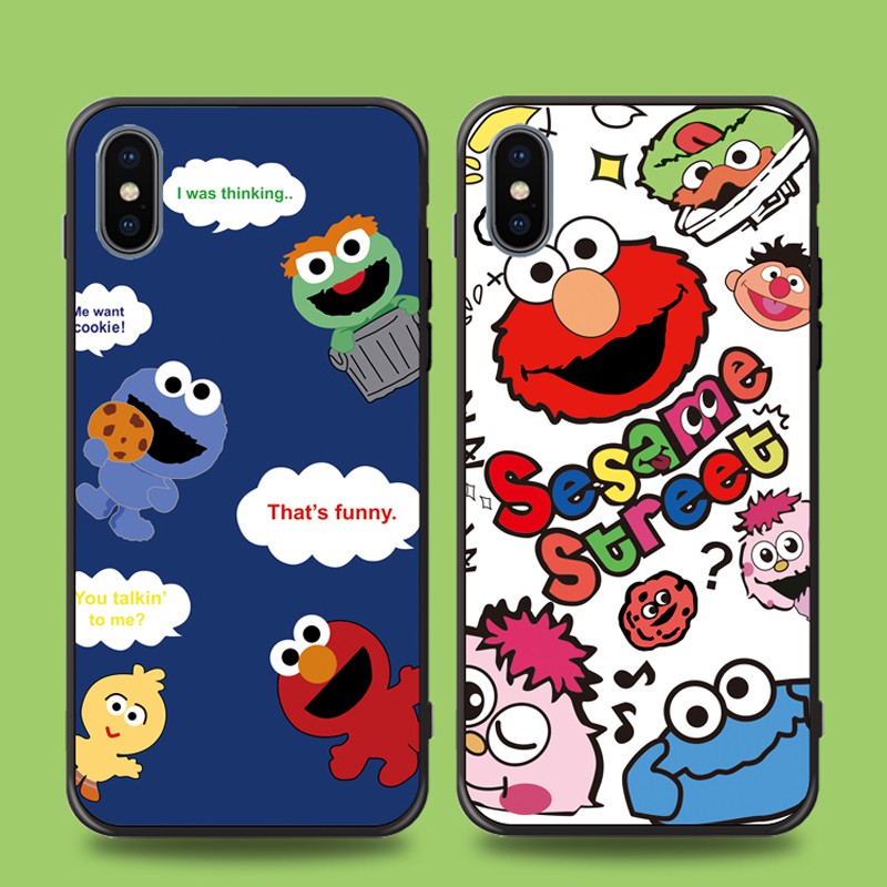 เคสซิลิโคนนิ่ม ลายการ์ตูน Sesame Street น่ารัก สําหรับ IPhone 13 14 15 Pro MAX 6S 7 8 Plus XR 12 mini 11 Pro X XS MAX SE2