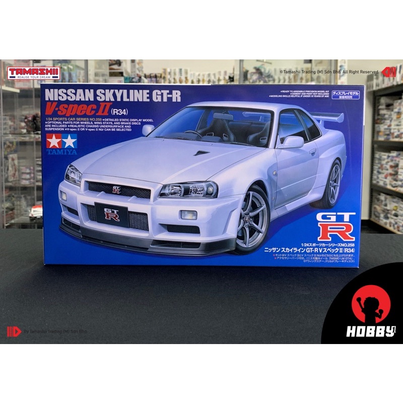 Tamiya Nissan Skyline GT-R V Spec II (R34) (สเกล 1/24)