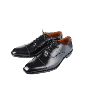 All black “LEO” cap-toe Oxford : รองเท้าหนังผูกเชือก ทรง Oxford รองเท้าทำงาน รองเท้าออกงานสีดำ สวมใส่สบาย