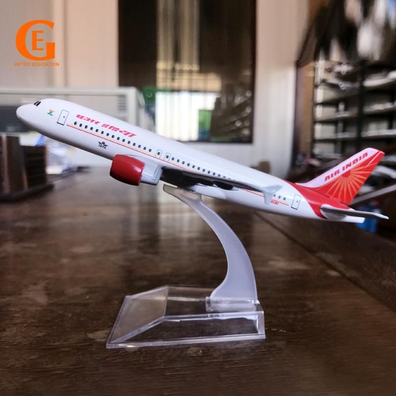 Air India Airlines A320 เครื่องบินรุ่น Diecast โลหะ Airbus 320 จําลองผู้โดยสารเครื่องบินของเล่นขาตั้งจอแสดงผล