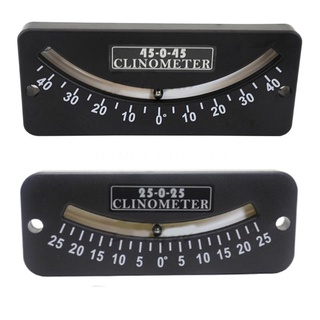 Hsv เครื่องวัดระดับมุมเอียง 25-0-25 Clinometer 45-0-45 หลอดแก้ว Inclinometer