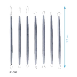 ชุดขูดดินขนาดเล็กอลูมิเนียม 2 หัว (7ชิ้น) / Petit Double-Ended Ribbon Aluminum Tool Set (7pcs)