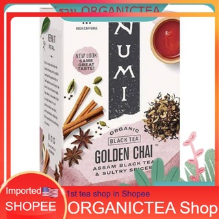 ชา Numi Golden Chai™ Spiced Assam Black Tea 18 Tea Bags