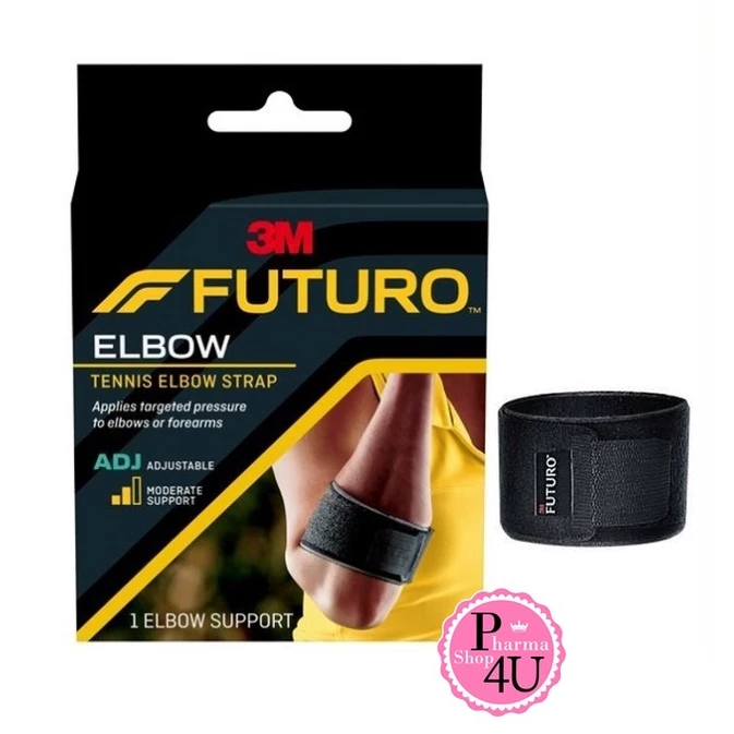 รุ่นใหม่ Futuro Tennis Elbow Strap ฟูทูโร่ อุปกรณ์พยุงกล้ามเนื้อแขน ท่อนล่าง ข้อศอก#9837