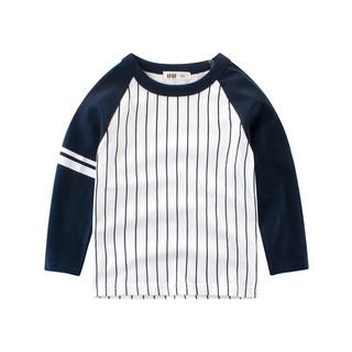 เสื้อยืดแขนยาวเนื้อผ้าฝ้ายสําหรับเด็ก