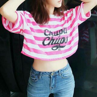 เสื้อครอปลายchupa chups