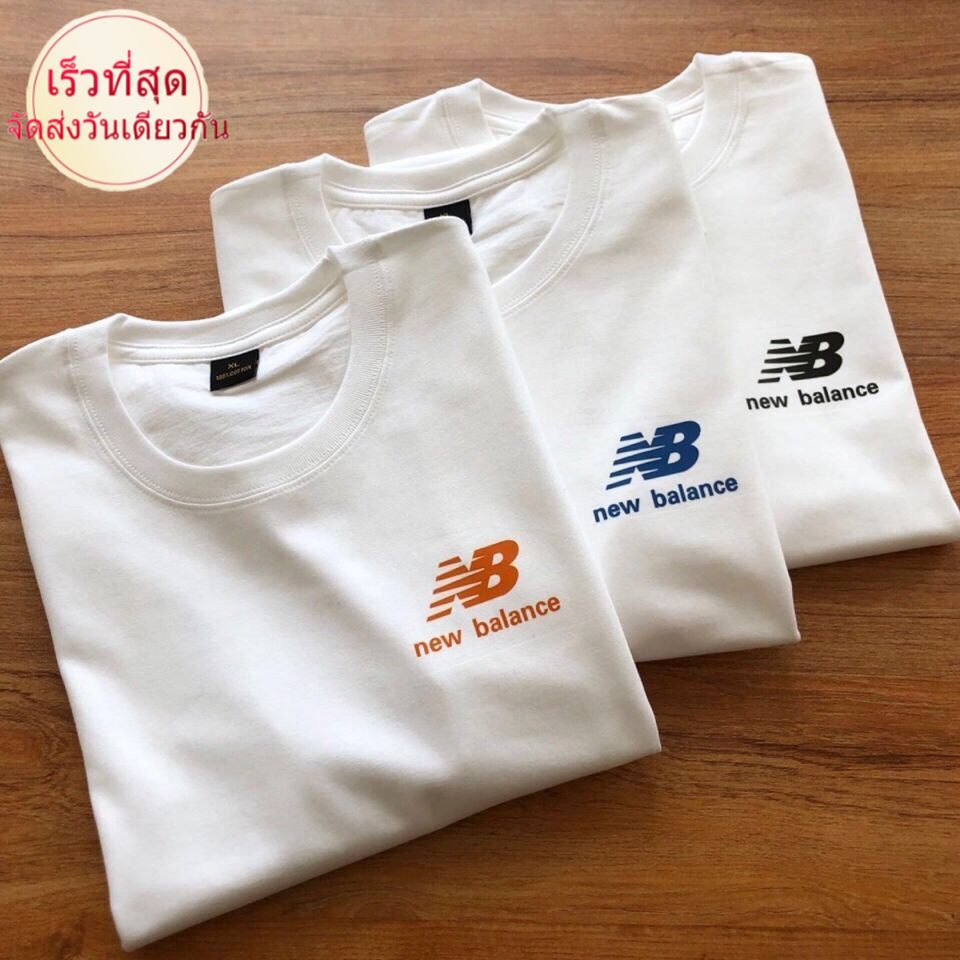 zazat นิวบาลานซ์ เสื้อยืดผู้หญิง NEW BALANCE เสื้อยืดคอก ลมแขนสั้นแฟชั่นฤดูร้อน ผู้ชาย เสื้อยืดพิมพ์