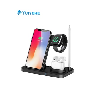 Yuntonghe ที่ชาร์จไร้สาย 15W Fast Qi Wireless Charger 4in1