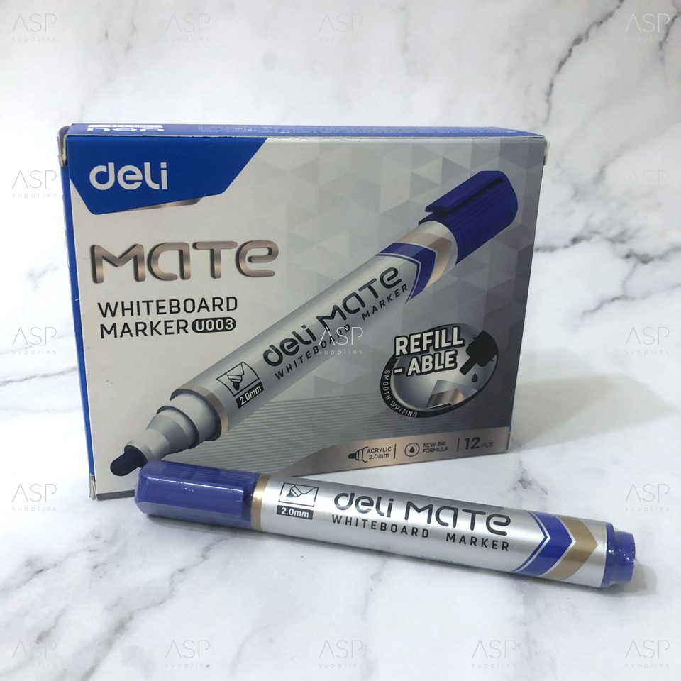 ปากกาไวท์บอร์ด เดลี่ Deli Mate U003 เติมหมึกได้ กลิ่นไม่ฉุน [1 ด้าม]