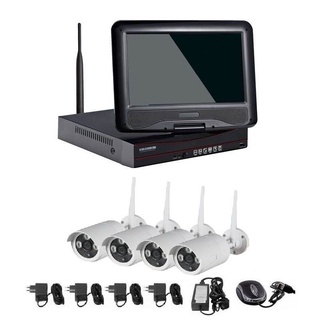 Mastersat กล้องวงจรปิด Wireless IP Camera 4 กล้อง 1.3 MP 960P NVR Kit พร้อม จอLCD มอนิเตอร์ 10.1