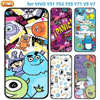 เคส VIVO Y27 Y78 y36 Y35 Y22 Y22s Y31 Y51 Y53S Y76 Y77 Y91C Y1S Y52 Y72 Pro 4G 5G V2247 V2249 1820 V2271A โทรศัพท์มือถือแบบนิ่ม ลายมอนสเตอร์ สําหรับ