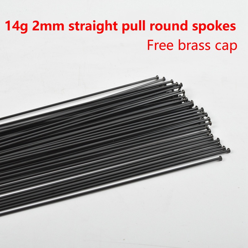 14G 2 มม.ตรงหัวรอบ Spokes 190 มม.-305 มม.จักรยานจักรยานเสือภูเขาตรง Spokes 12 ชิ้น dsNM
