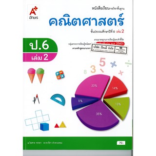 คณิตศาสตร์ 2560 ป.6 เล่ม 2 อจท./70.-/9786162039256