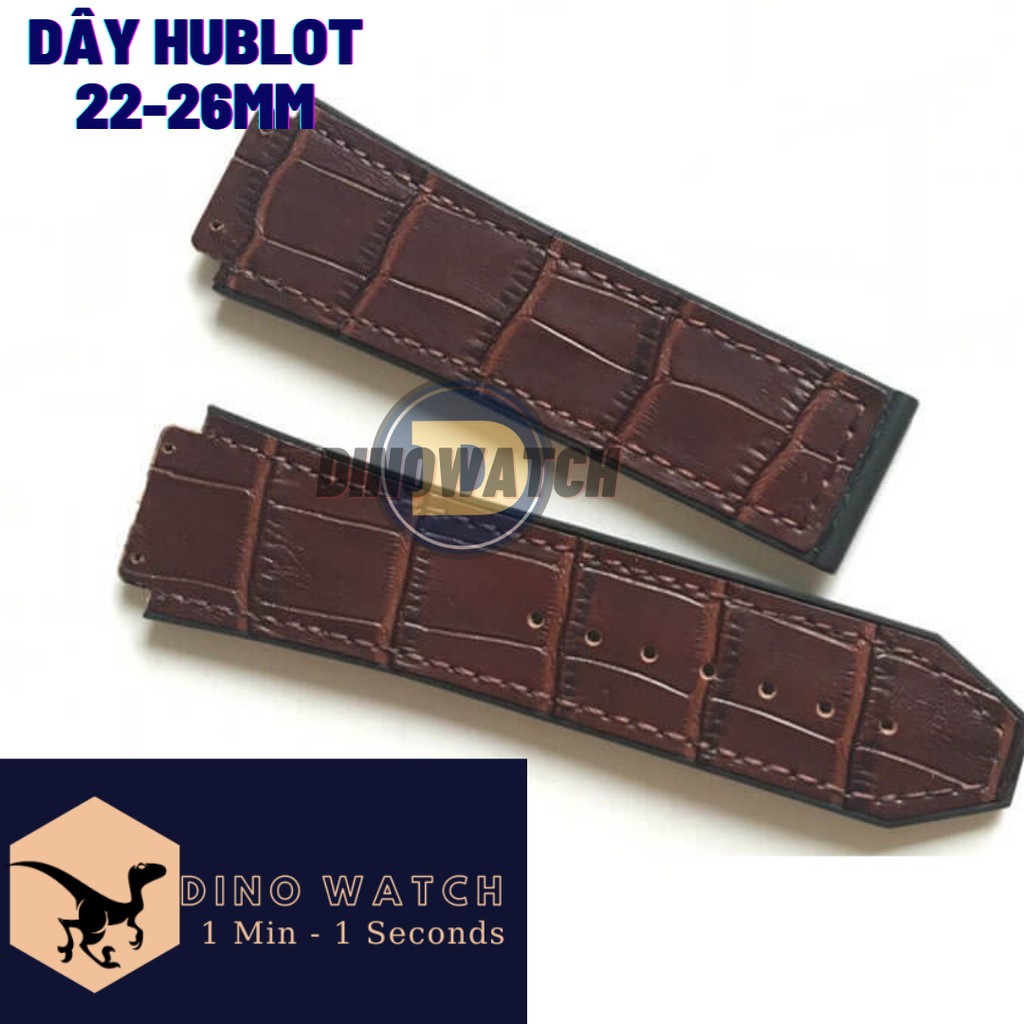 [ฟรี touvit แทนที่สาย] สายหนัง Hublot Watch Rubber-Lined Size 22,26mm