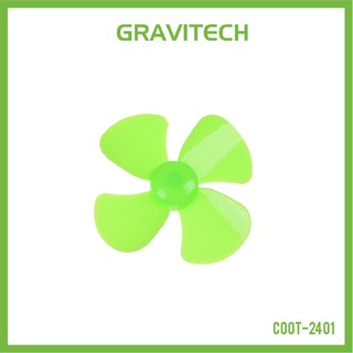 [Gravitechthai]100mm Fan Propeller Blade with 2mm Shaft - Green