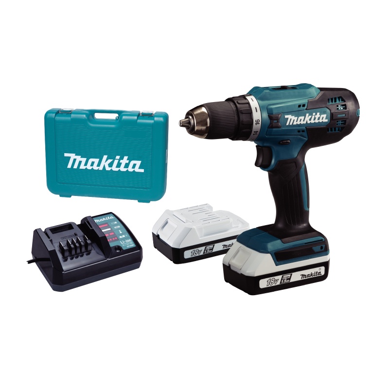 [ชุดเซ็ต] MAKITA DF488DWE/DF488D002 : สว่านเจาะไร้สาย 18V (แบตฯขาว G-Type)