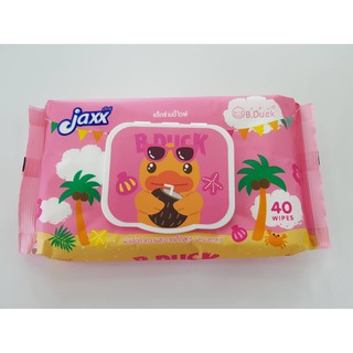 JAXX B.DUCK ทิชชู่เปียก 40 ชิ้น (ชมพู)