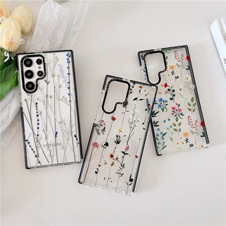 CASETIFY เคสโทรศัพท์มือถือแบบนิ่ม TPU ใส กันกระแทก ลายดอกไม้ เถาวัลย์ ขนาดเล็ก สร้างสรรค์ สําหรับ Samsung Galaxy S23 Ultra Plus S22 Ultra S20 S21 Ultra Plus S20+