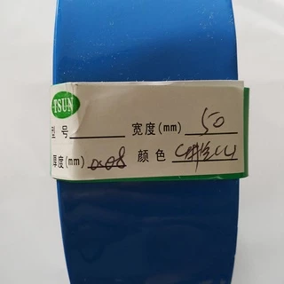 [โดยเมตร] 30-400 มม. ความกว้าง PVC ความร้อนหดท่อสีฟ้า 18650 แบตเตอรี่ลิเธียมความร้อนหดฟิล์มพีวีซีหดแขน