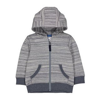 Mothercare เสื้อเด็กผู้ชาย เสื้อแจ๊คเก็ตแบบมีฮู้ด สีเทา grey striped hooded sweat top