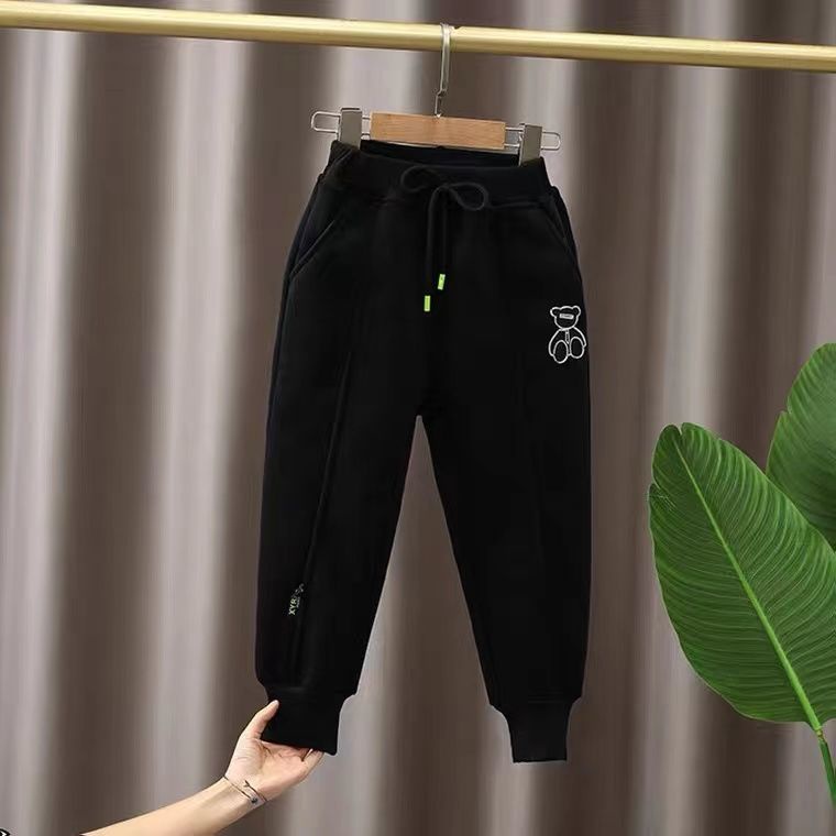 กางเกงกีฬาลําลอง ผ้าฝ้ายแท้ แฟชั่นฤดูใบไม้ผลิ และฤดูใบไม้ร่วง สําหรับเด็กผู้ชาย - รูปที่ 4