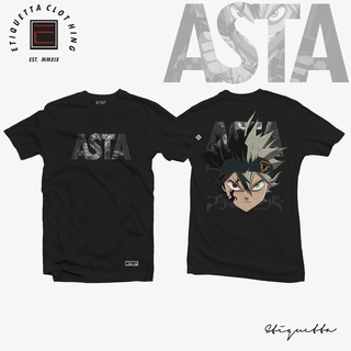 แขนสั้นพิมพ์ลาย⊕เสื้ออนิเมะ - ETQT - Black Clover - Demon Asta