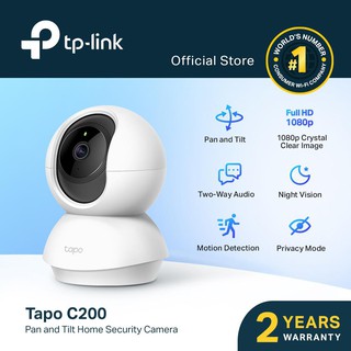 TP-Link Tapo C200 IP Camera 2 ล้านพิกเซล กล้องวงจรปิด WIFI กล้องวงจรปิดไร้สาย รับประกัน 2 ปี