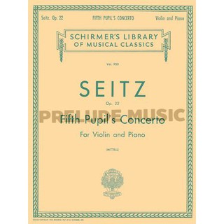 (Violin and Piano) PUPILS CONCERTO NO. 5 IN D, OP. 22 Schirmer Library of Classics Volume 950 (HL50257130)