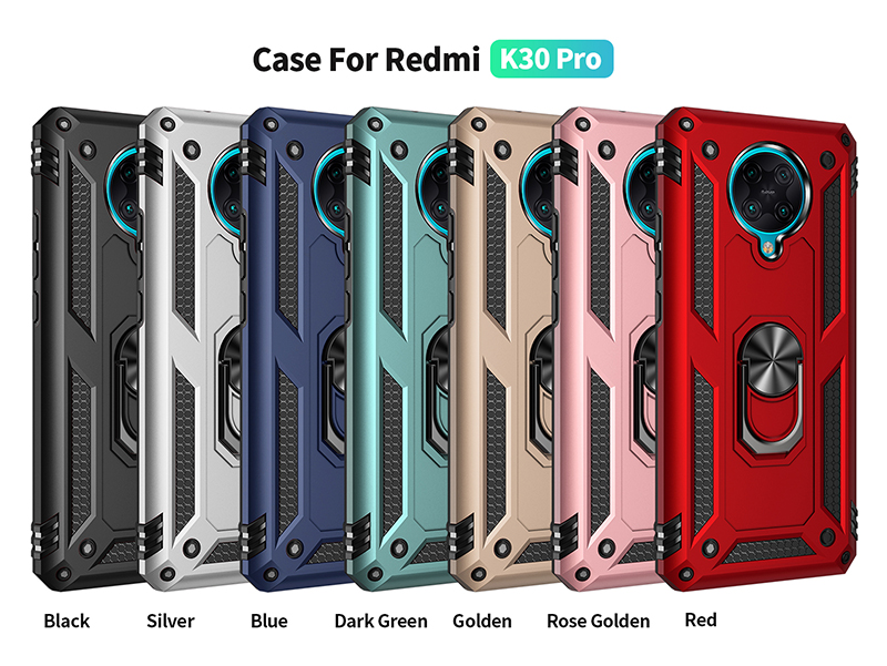 สําหรับ Xiaomi Poco F2 Pro กันกระแทกเกราะทหารกรณี 360° ที่วางแหวน ที่วางโทรศัพท์แบบขาตั้ง - รูปที่ 5