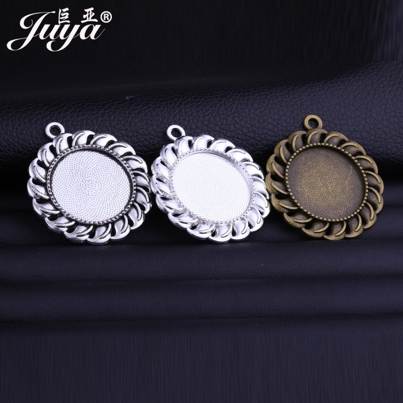 10 ชิ้น/เซ็ต DIY ทําผลการค้นหา 25 มม. Cabochon ฐานการตั้งค่าล้อรูปร่าง Charms จี้ Fit 25 มม.เครื่องประดับแก้ว Handmade อุปกรณ์เสริม