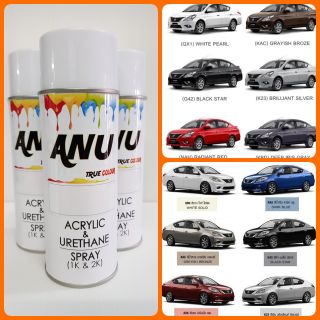 Spray ANU -I สีสเปรย์ พ่นรถยนต์ (กี่งเงา) NISSAN ALMERA (1 กระป๋อง)