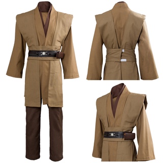 ชุดคอสเพลย์ Star Wars Kenobi Jedi TUNIC สีน้ําตาล แบบเรียบง่าย สําหรับปาร์ตี้ฮาโลวีน