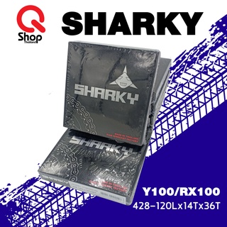 โซ่สเตอร์ ยี่ห้อ SHARKY Y100/RX100 428-120Lx14Tx36T