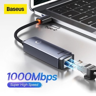 Baseus USB Ethernet Network Adapter for Macbook Pro Air USB C to RJ45 Ethernet Adapter for Xiaomi Mi TV Box S Network Card