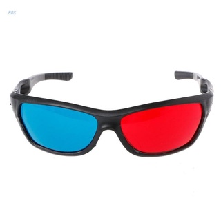 ROX Universal White Frame Red Blue Anaglyph 3D Glasses For Movie Game DVD Video TV