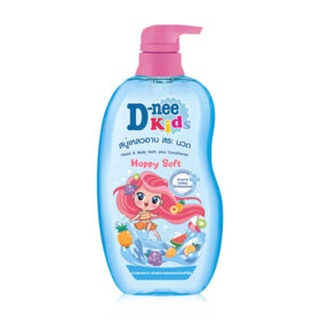 D-Nee Kids Head Body Bath plus Conditioner Happy Soft ดีนี่ คิดส์ ผลิตภัณฑ์สบู่เหลวอาบสระกลิ่นแฮปปี้ซอฟท์ 380 มล.