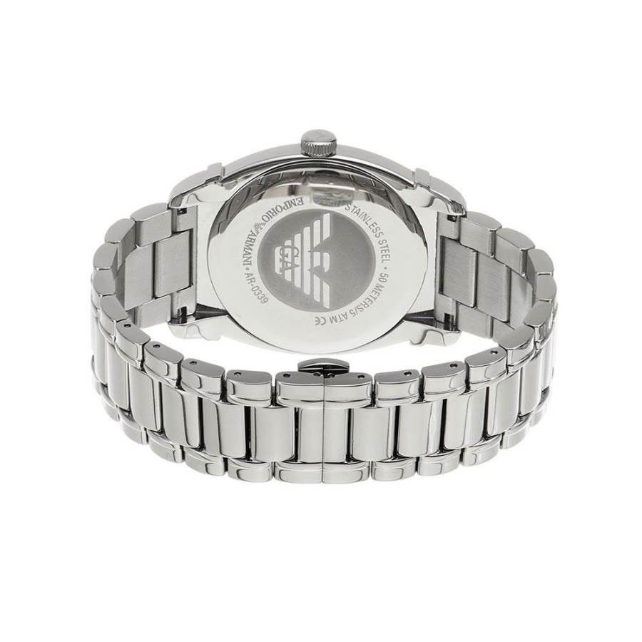 Emporio Armani Men's AR0339 Silver Stainless-Steel Quartz Watch with ...
