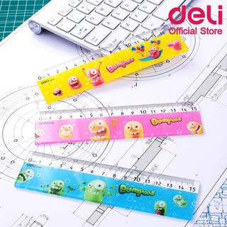 ม้บรรทัด Deli G01002 Ruler ไม้บรรทัดแฟนซี สุดน่ารัก ขนาด 15 เซนติเมตร เหมาะสำหรับนักเรียน นักศึกษา (1 ชิ้น)