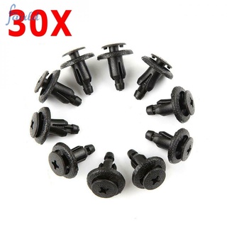 อุปกรณ์เสริมสกรู สีดํา สําหรับ Honda 90683-GR1-003 90683-MBW-00 Fasteners 30 ชิ้น