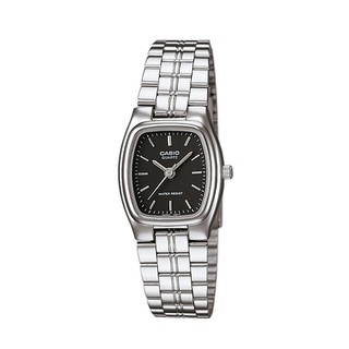 Casio นาฬิกาข้อมือผู้หญิง สายสแตนเลส สีดำ รุ่น LTP-1169D-1ADF-silver