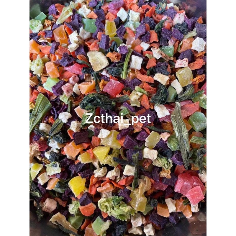 ผักผลไม้อบแห้ง {สูตรอบธรรมชาติไร้น้ำมัน} สำหรับสัตว์เลี้ยงฟันแทะ ขนาด 120 g. - รูปที่ 3