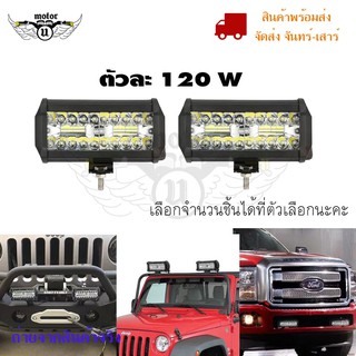 ไฟสปอร์ตไลท์รถยนต์LED Spotlightไฟหน้ารถยนต์12-24Vไฟตัดหมอก/ไฟส่องสว่างหน้ารถ/ไฟออฟโรด120W(0301)